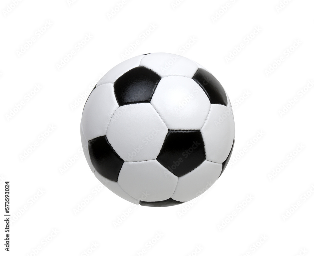 Soccer ball on white