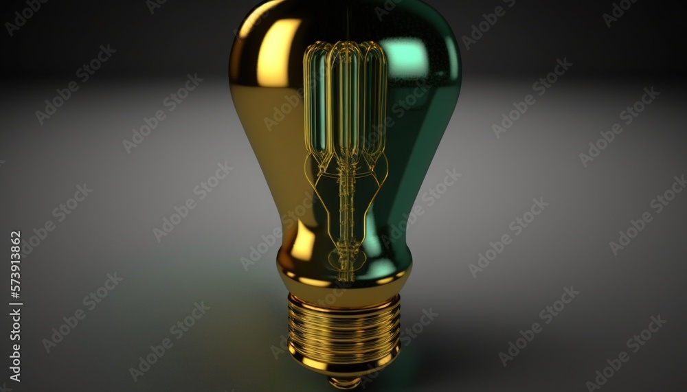  a golden light bulb on a black background with a black back ground and a black back ground with a l