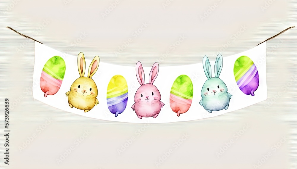  a bunnies bunnies bunnies with bunnies painted on them.  generative ai