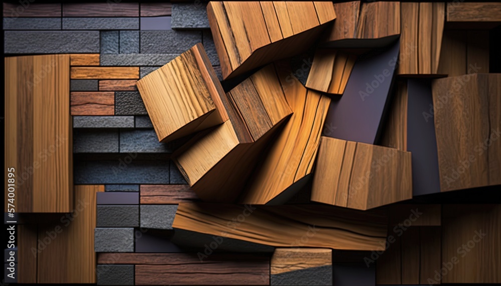  a wall made up of wooden planks and a black background with a black border over it and a black bord