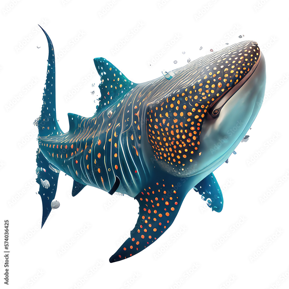 shark isolated on white