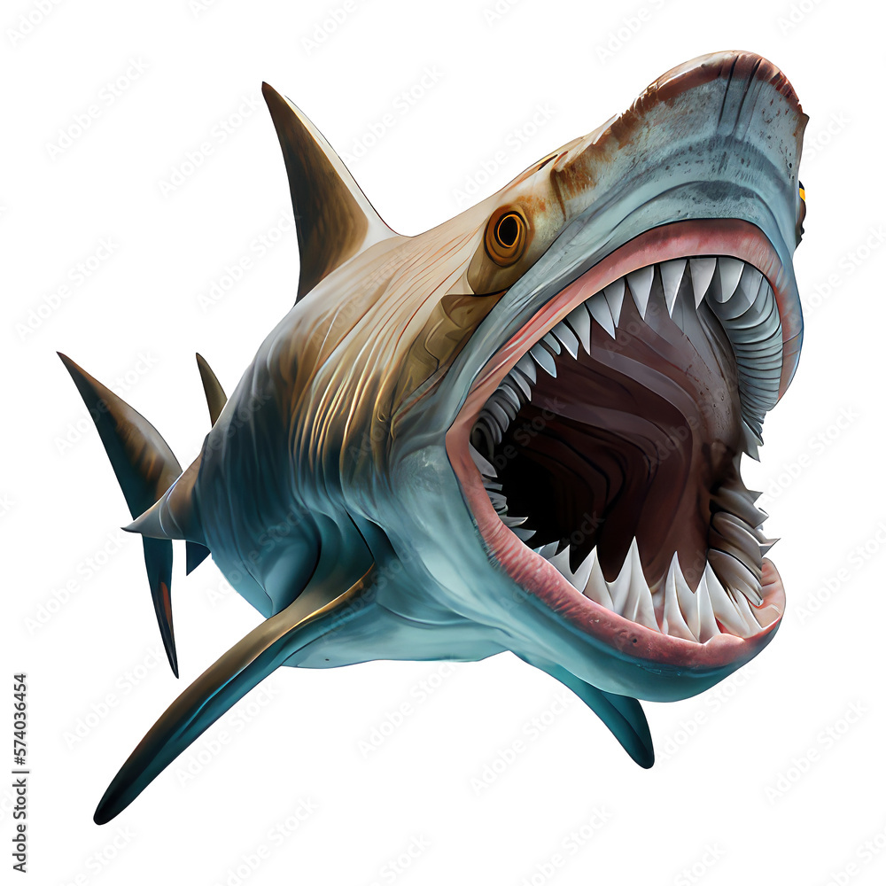 shark isolated on white