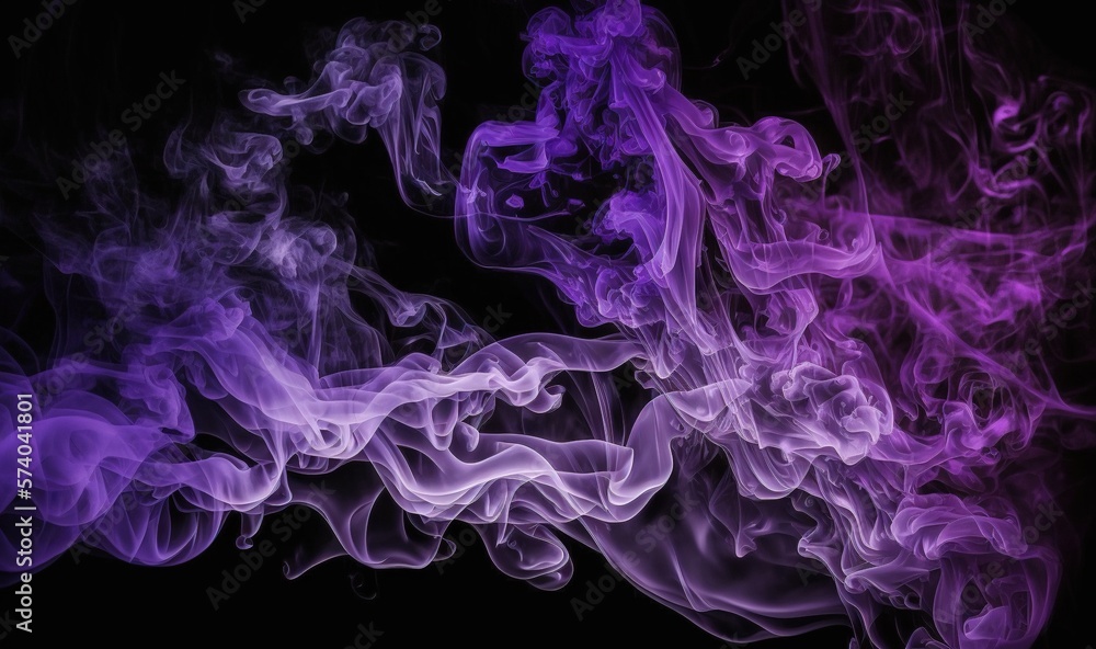  purple and pink smoke is shown in this image of smoke on a black background with a black background