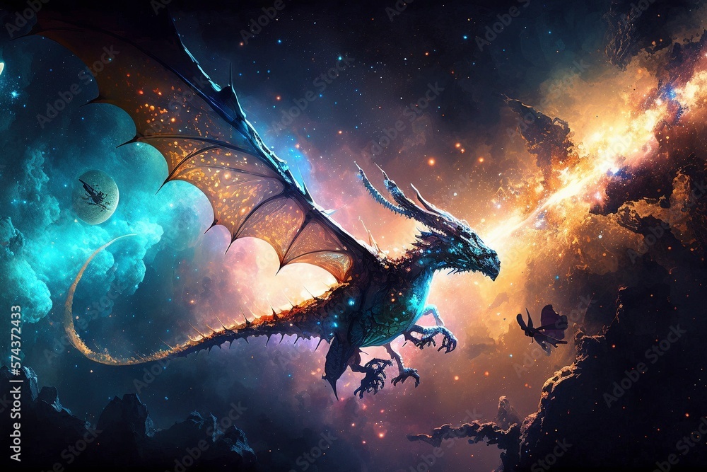 dragon in space