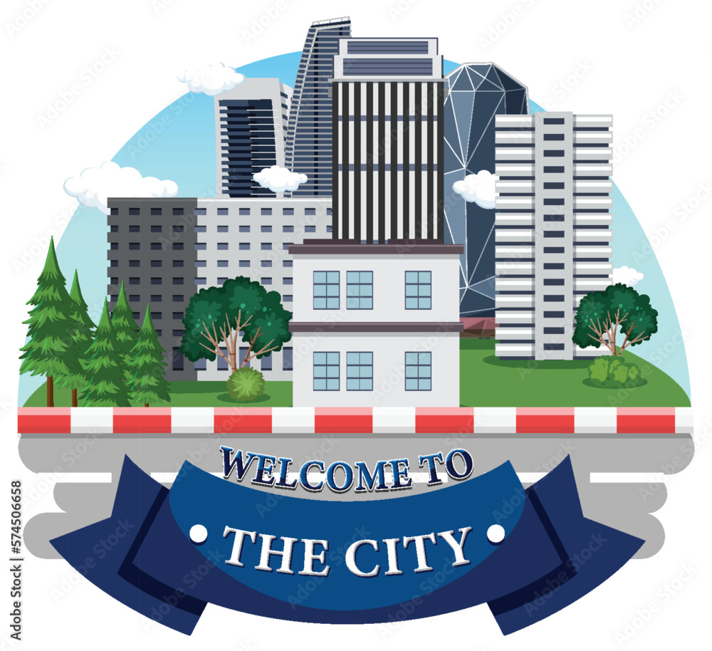 Welcome to the city vector