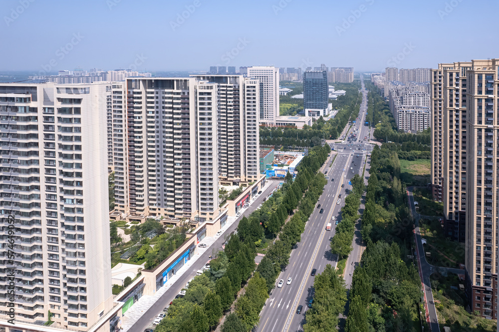 Aerial photography of modern urban architectural landscape in Zi