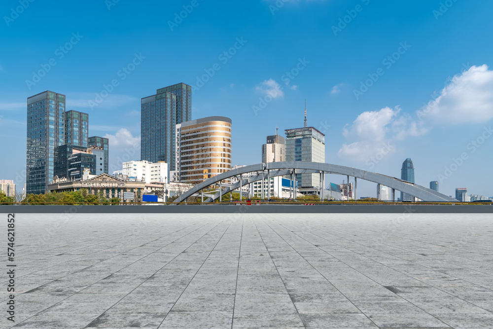 Modern architecture office building in the southern business district of Ningbo