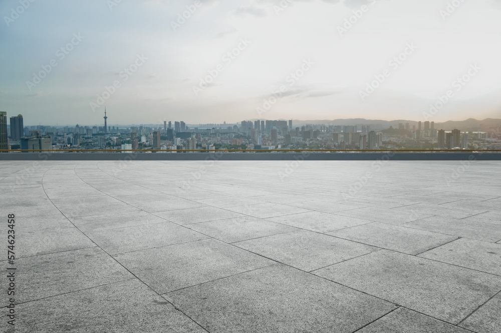 Aerial photography of Nanjing Xuanwu Lake urban architecture skyline