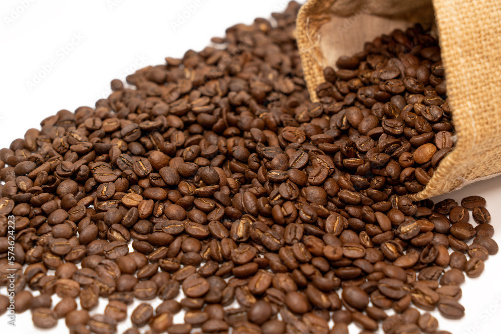 Coffee beans, background, texture, close-up