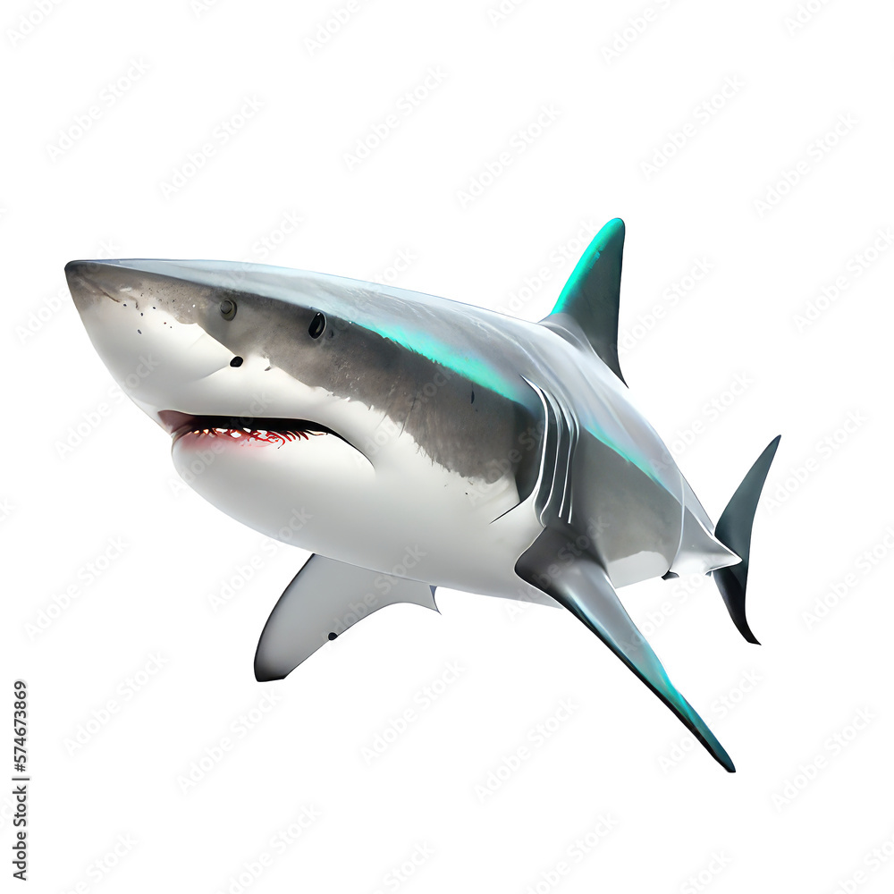 shark isolated on white