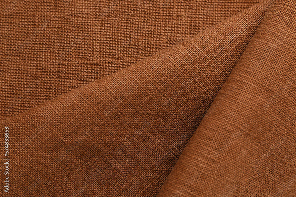 Texture of brown fabric as background