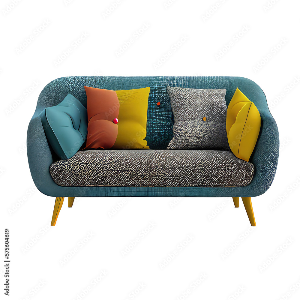 sofa with pillows