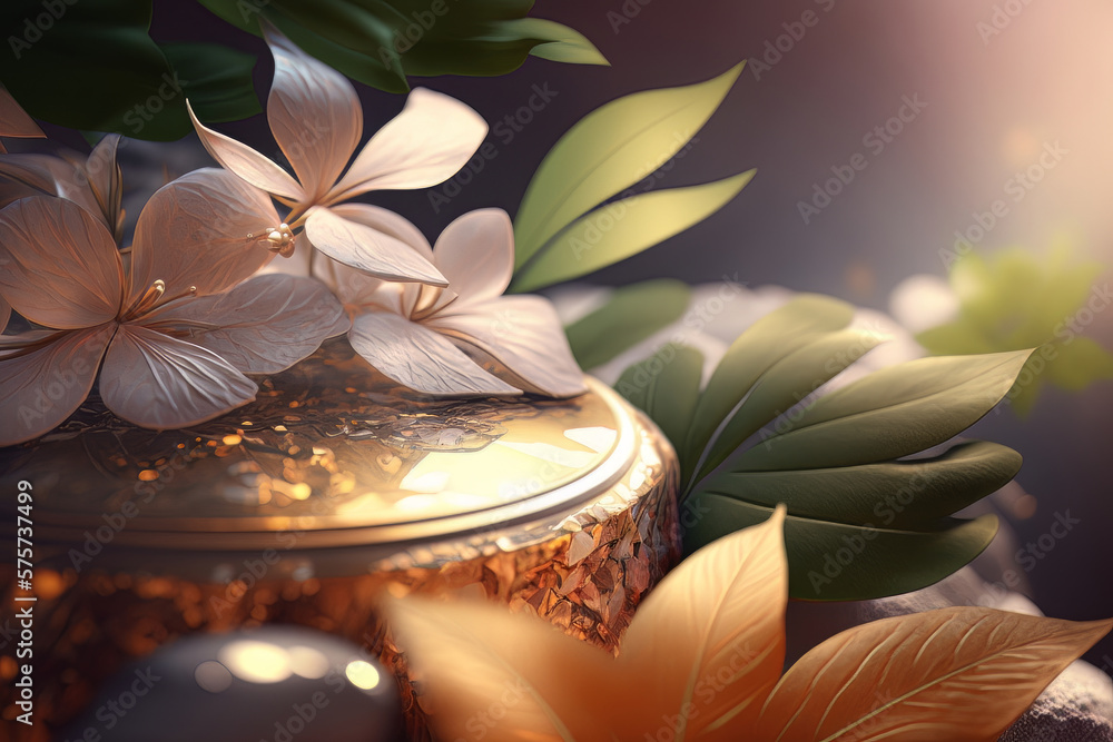 Atmosphere spa natural background. Illustration AI Generative