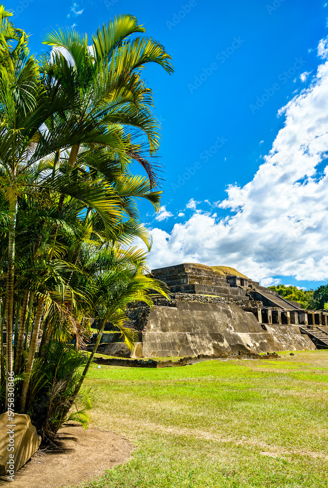 El Tazumal Mayan ruins near Santa Ana in El Salvador, Central America