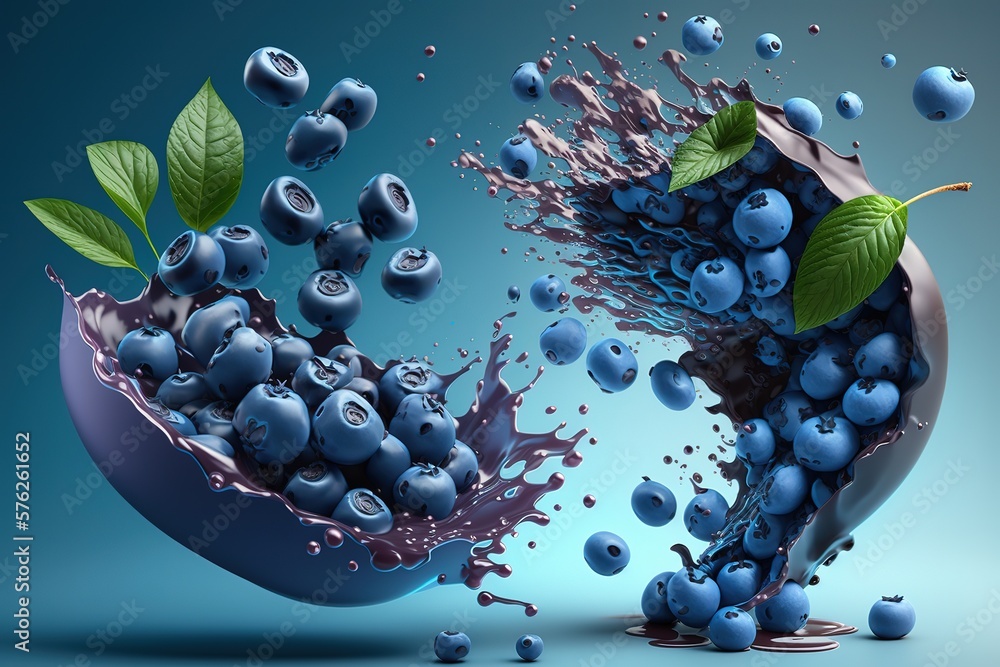 Blueberries.Generative AI