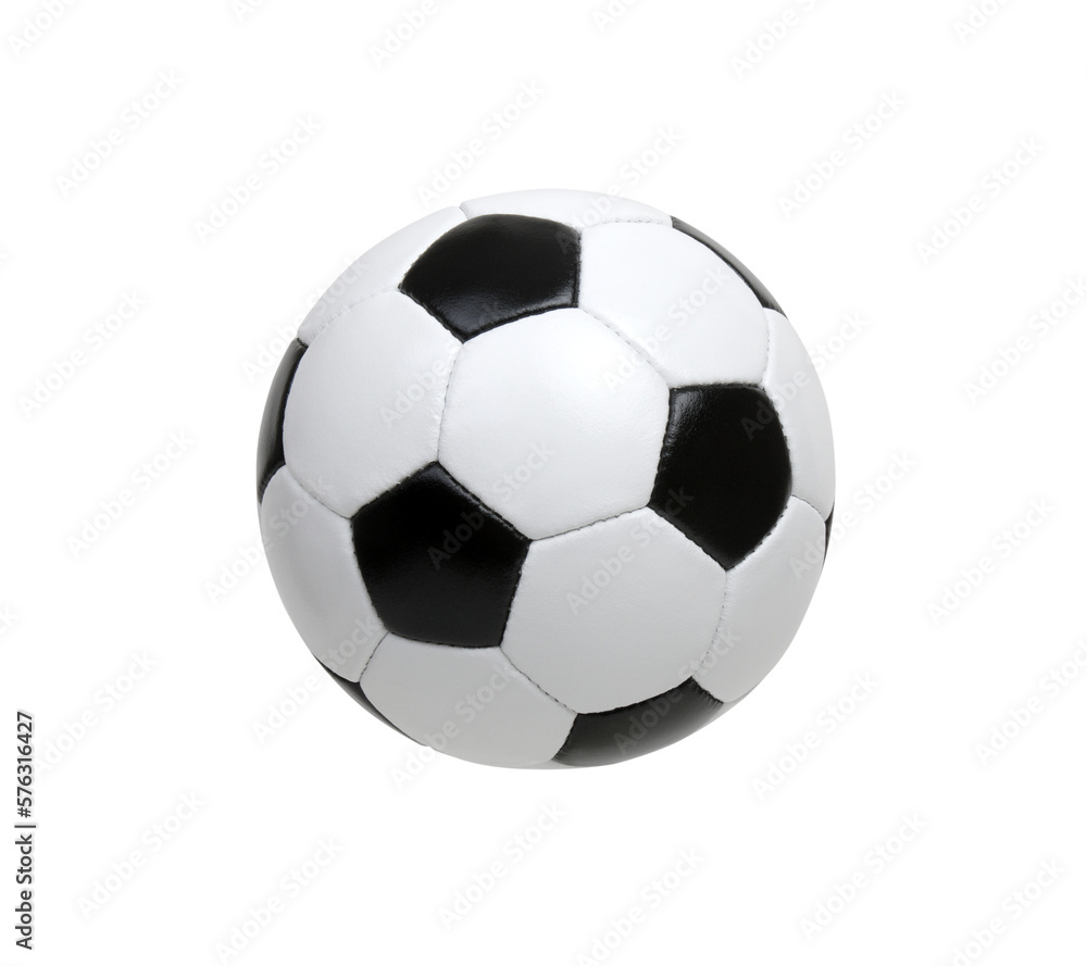 Soccer ball on white