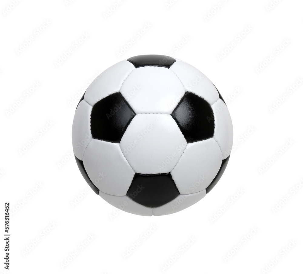 Soccer ball on white