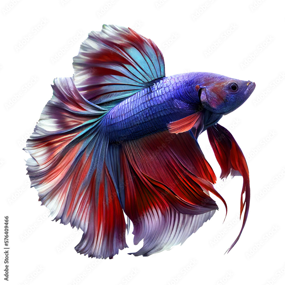 siamese fighting fish isolated