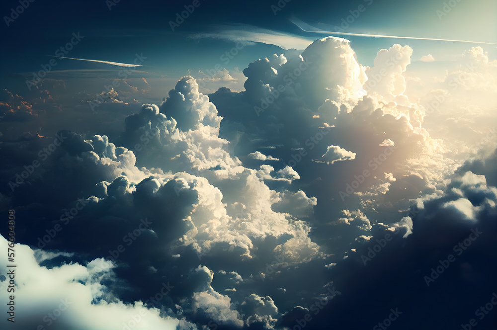 aerial view of beautiful clouds 