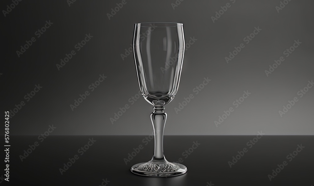  a wine glass sitting on a table with a black background behind it and a gray background behind it w