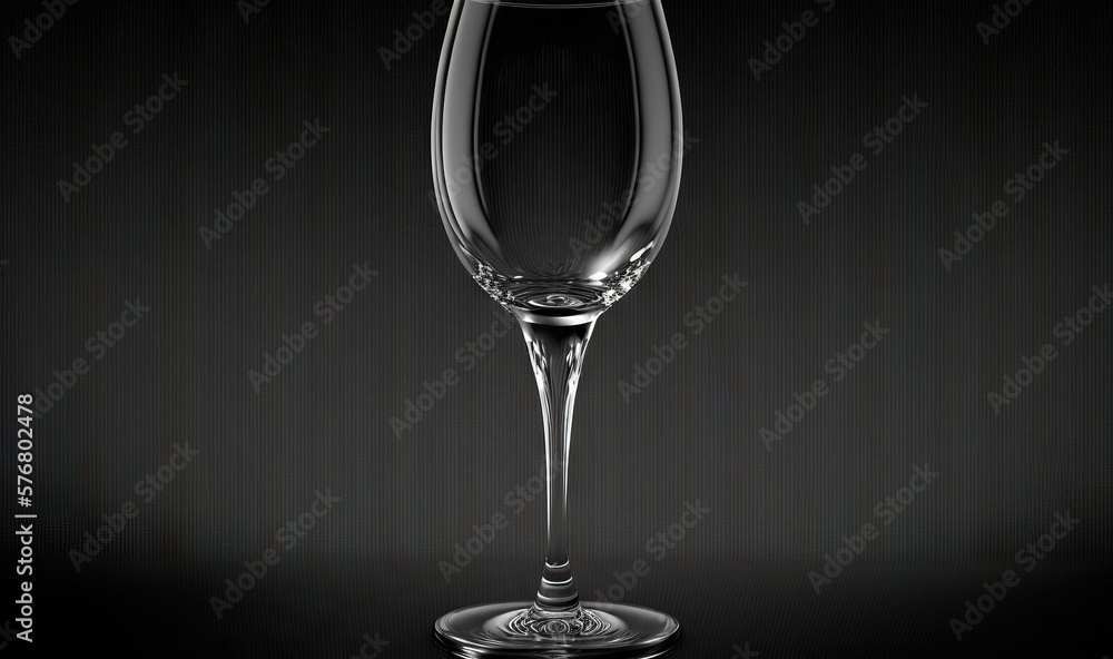  a wine glass is shown on a black background with a reflection of the glass in the bottom of the gla