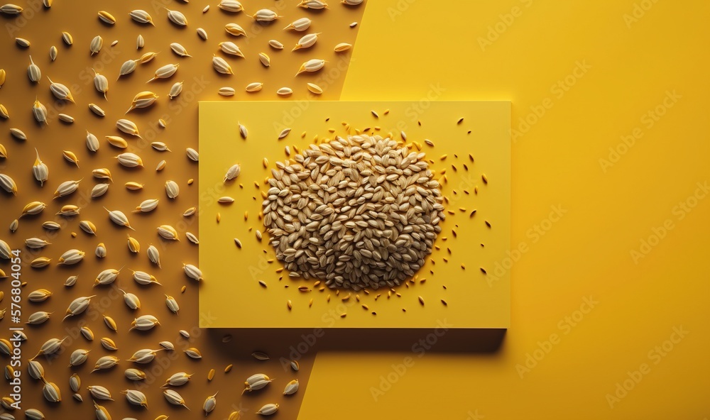  a yellow square with seeds on it on a yellow background with a yellow square with seeds on it on a 