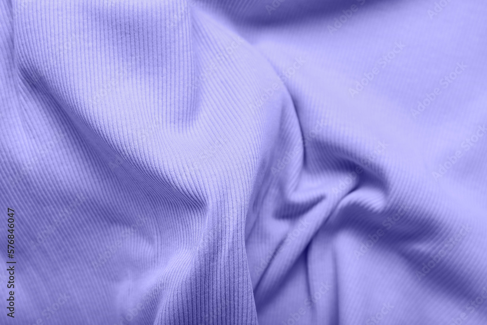 Texture of violet fabric as background, closeup