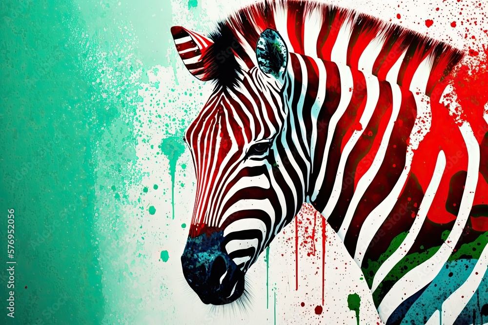 a homogeneous surface Watercolor depiction of a zebras skin. Generative AI