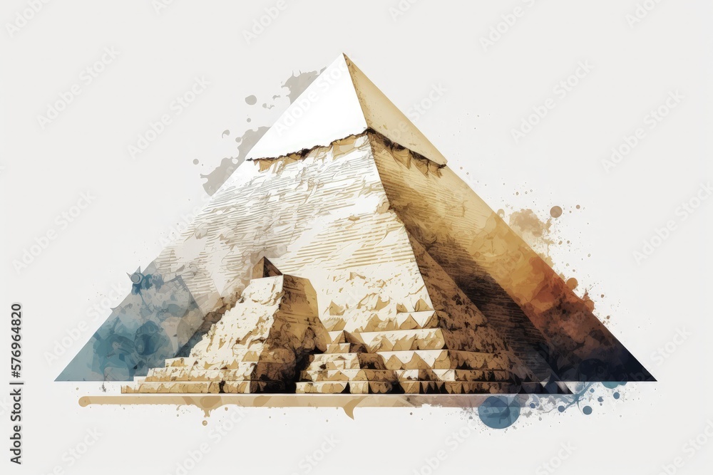 The western face of the Great Pyramid of Giza, also known as the Pyramid of Khufu or the Pyramid of 