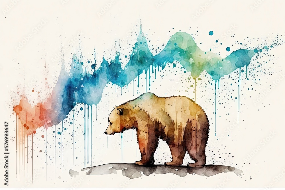 The Bearish Market Trend in Bear Art. Generative AI