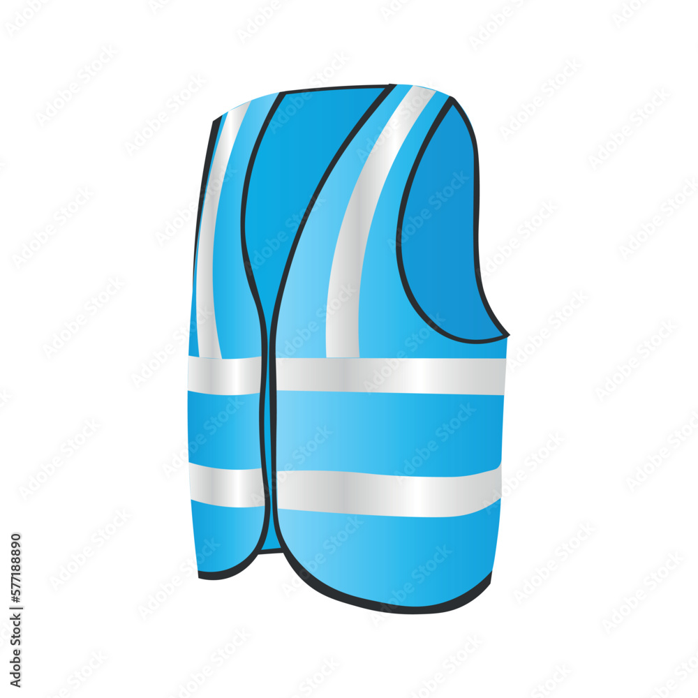 Blue saving vest on white background