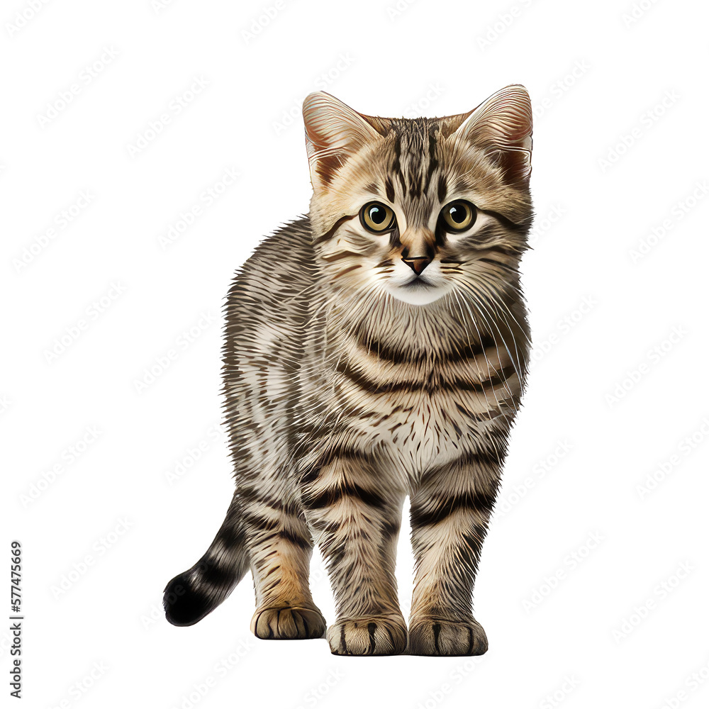 cat isolated on white