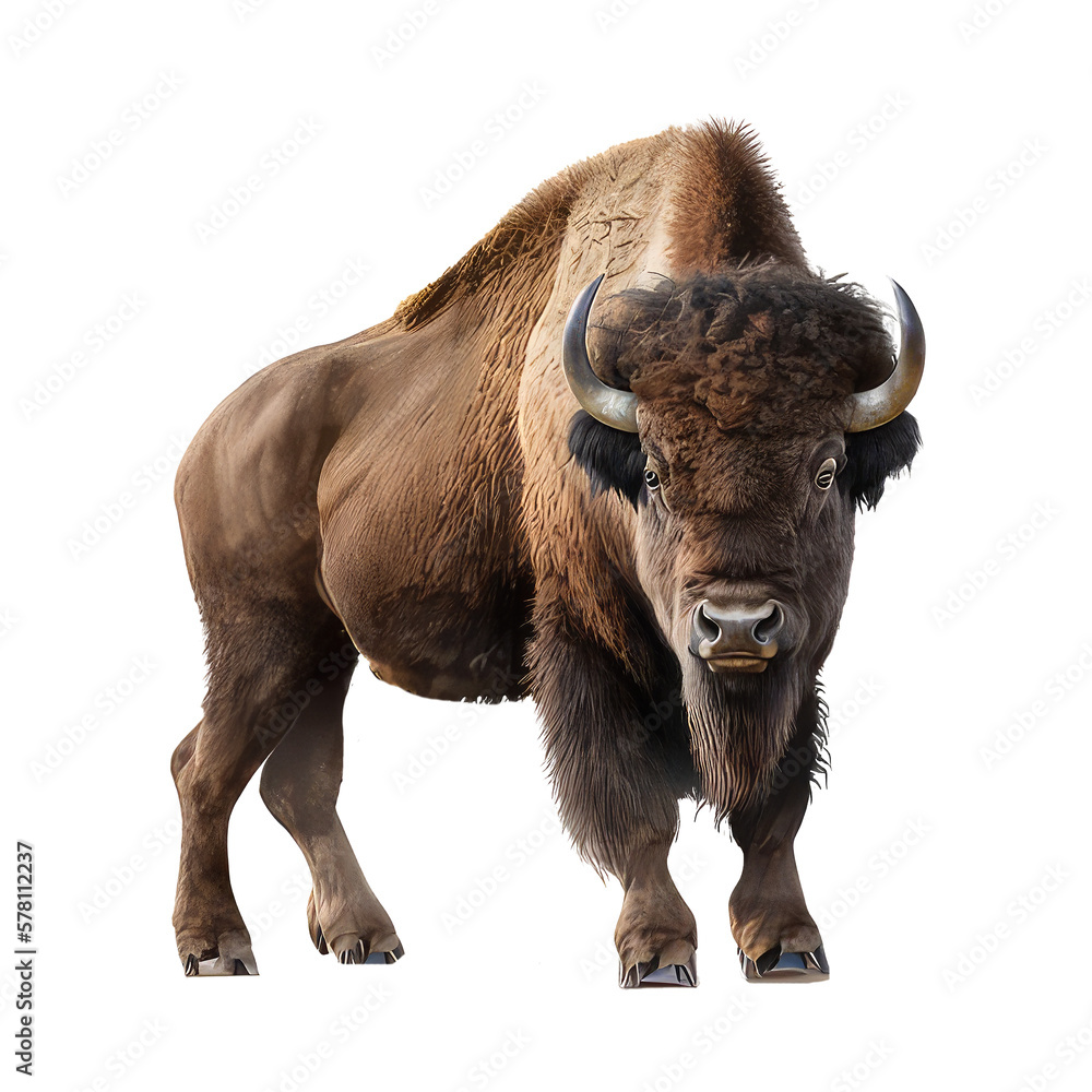 buffalo isolated on white background