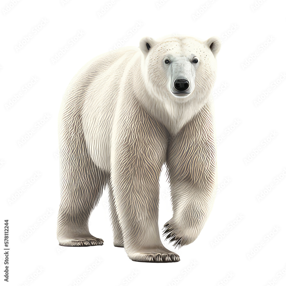 polar bear isolated on white background