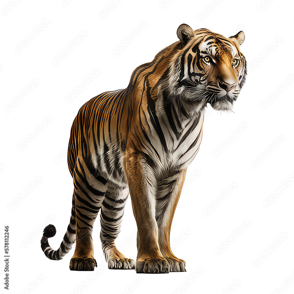 tiger isolated on white background