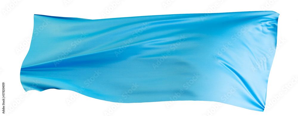 Blue cloth flutters