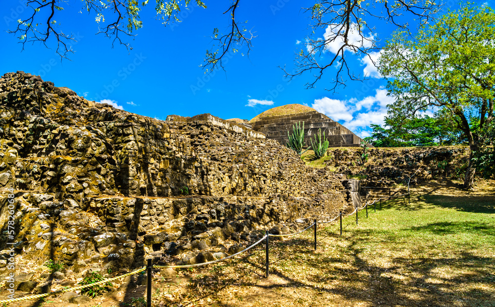 El Tazumal Mayan ruins near Santa Ana in El Salvador, Central America