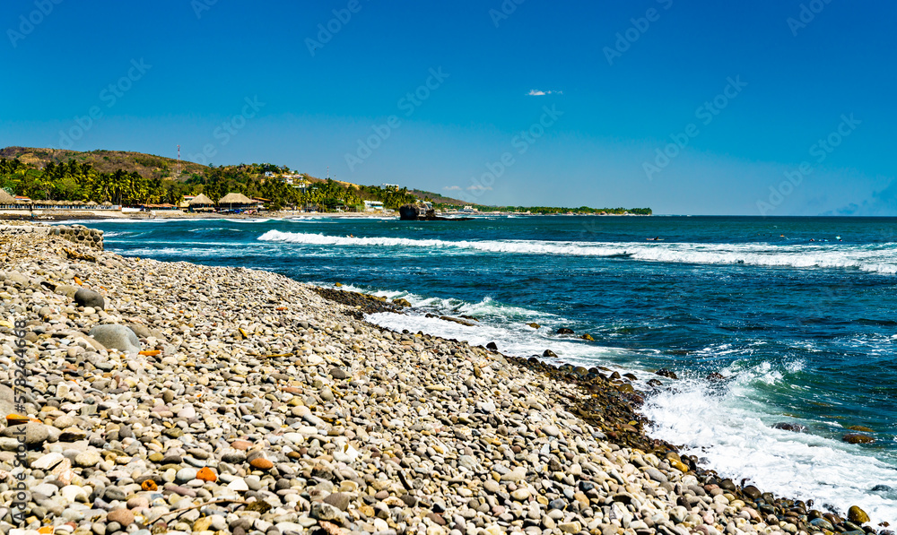 El Tunco Beach in El Salvador, Central America