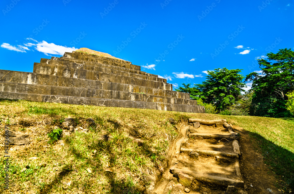 El Tazumal Mayan ruins near Santa Ana in El Salvador, Central America