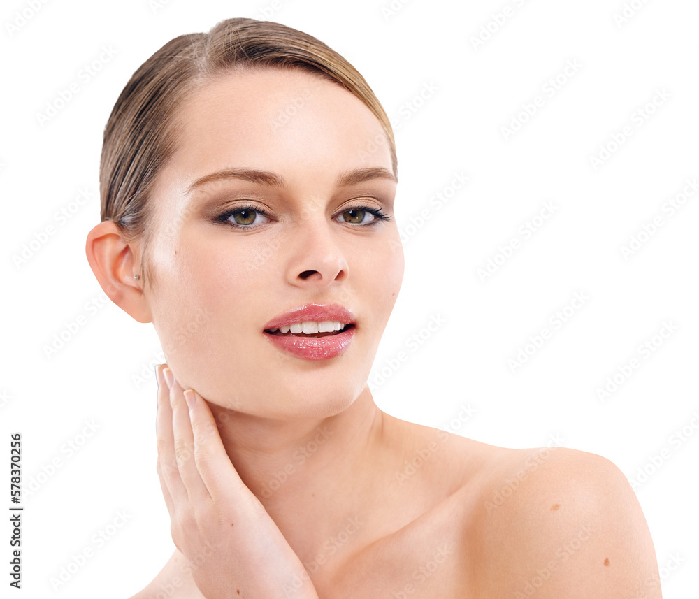 A beauty model receiving facial treatment for skincare and wellness, including spa, and cosmetics is