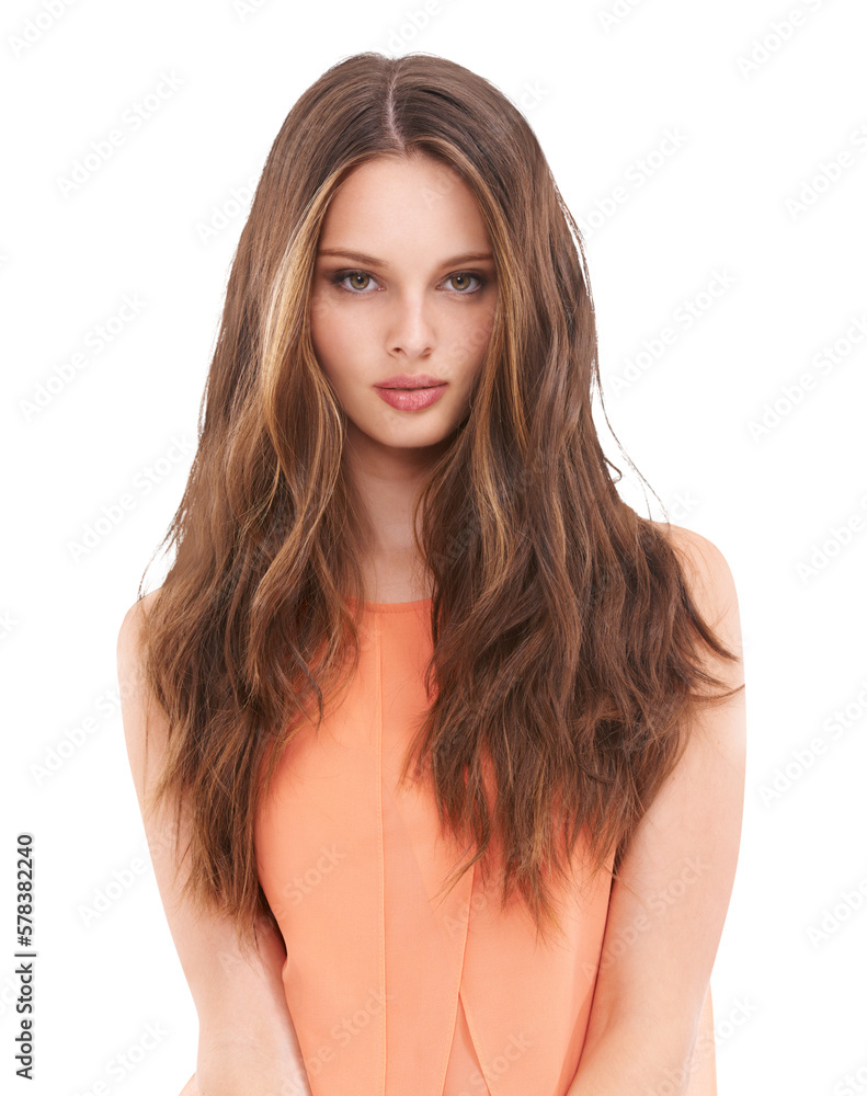 A modern girl with aesthetic fashion undergone for a keratin treatment for healthy hair and hairstyl