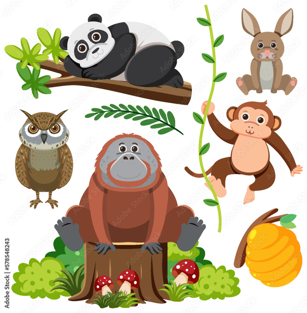 Wild Animals Cartoon Collection