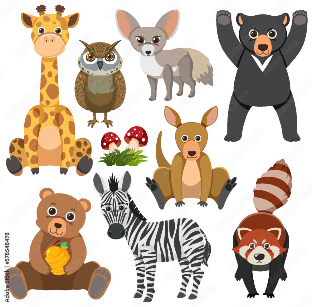 Wild Animals Cartoon Collection