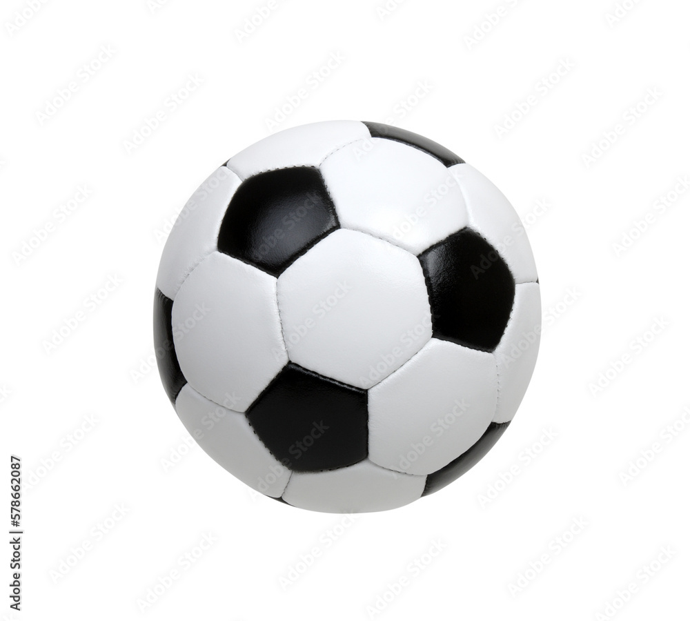 Soccer ball on white