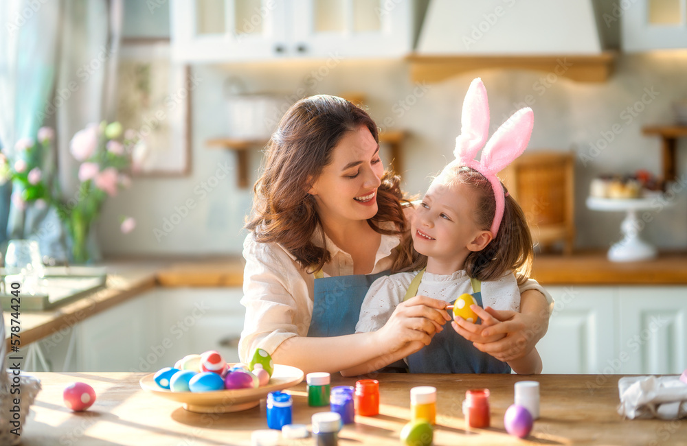 happy family at Easter