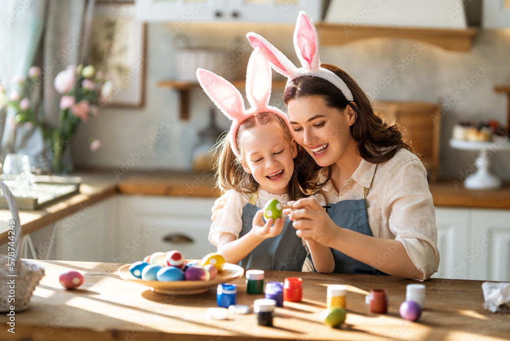 happy family at Easter