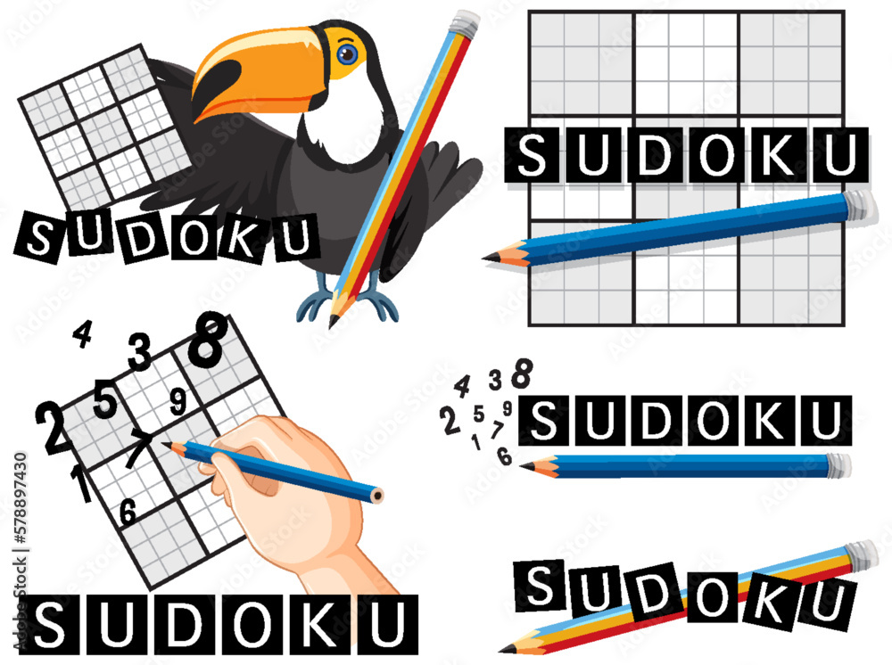 Set of mix sudoku puzzle