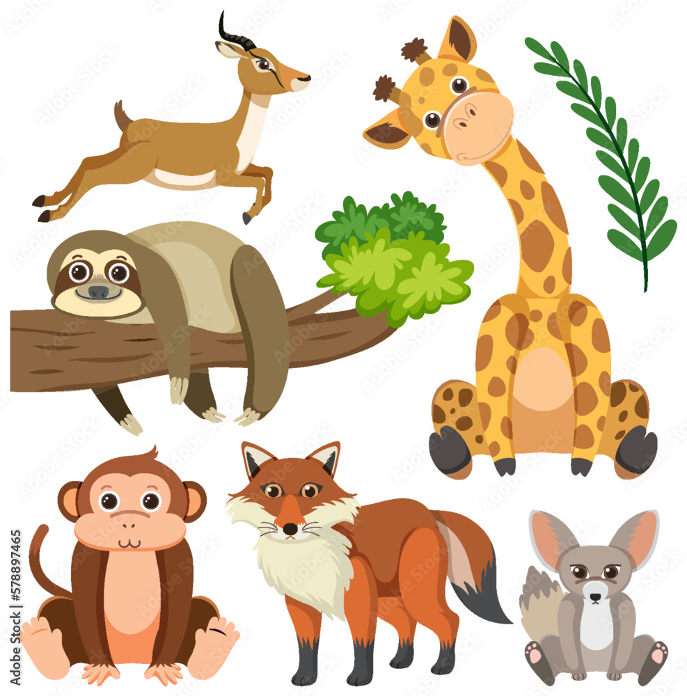 Wild Animals Cartoon Collection