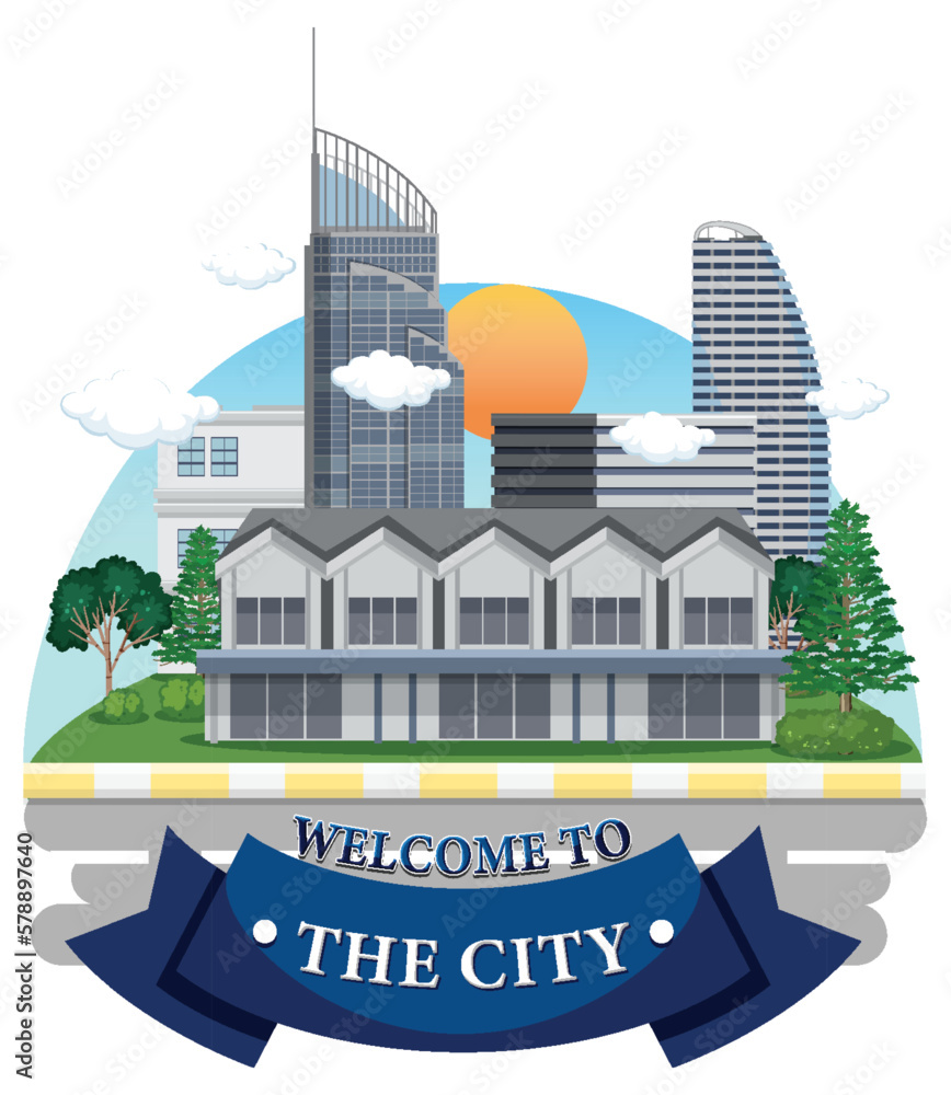 Welcome to the city vector