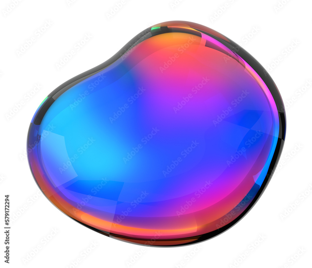 Colorful bubble, 3d render